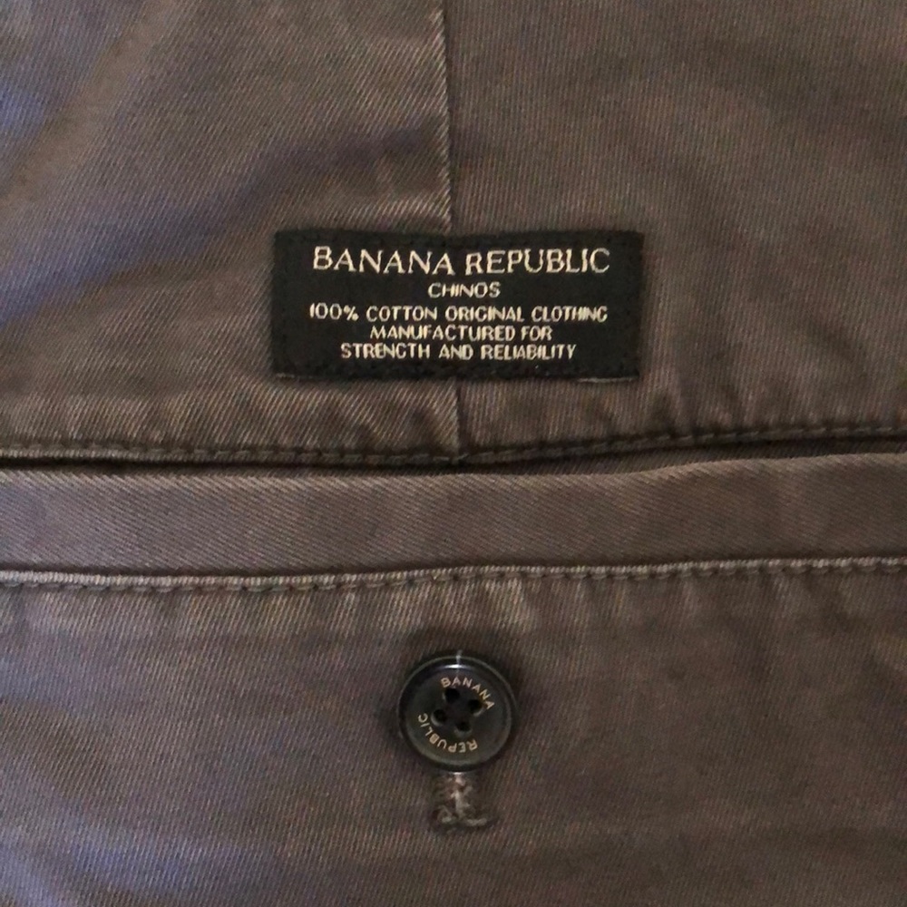 Banana Republic, Fulton Chino, Men’s 33W 30L, gray